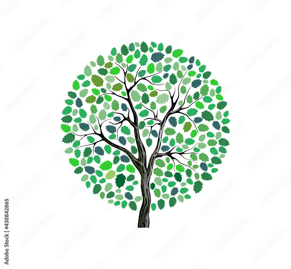 circular tree logo