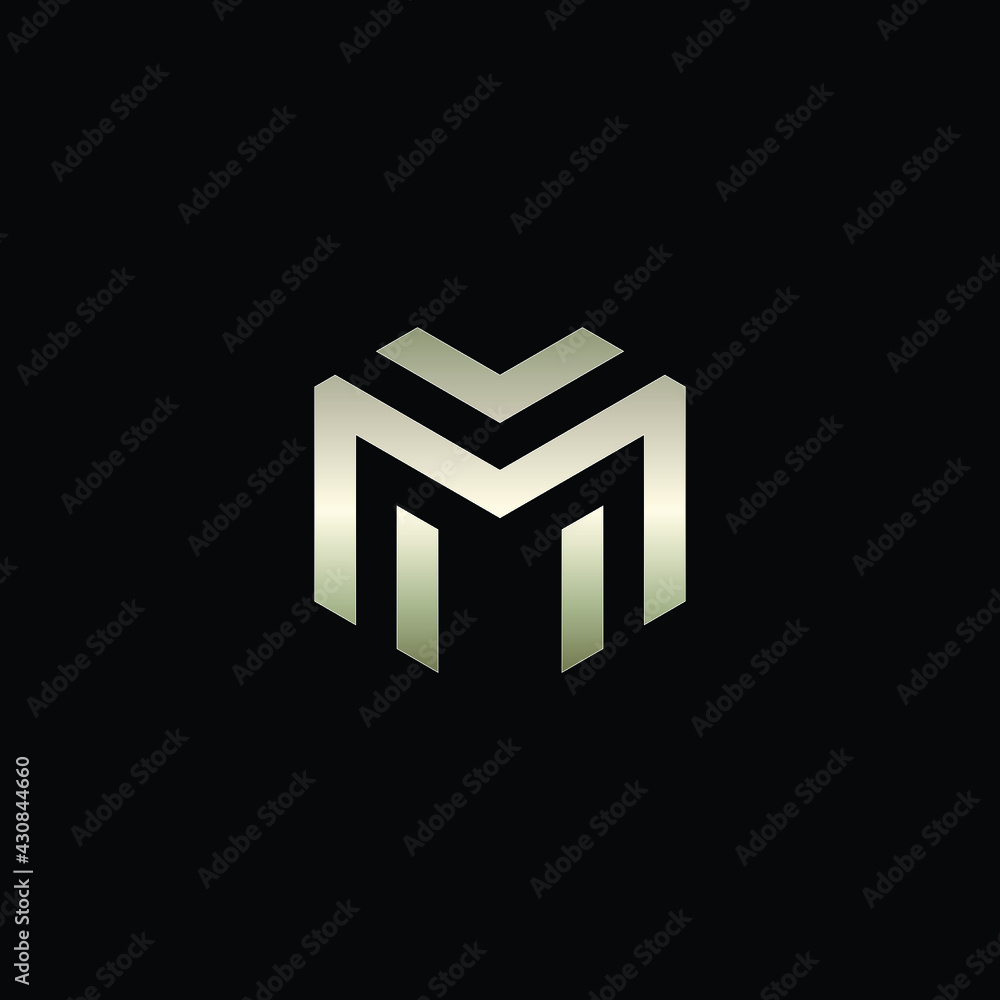 Double m icon vector vectors Cut Out Stock Images & Pictures - Alamy