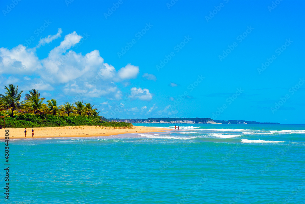 Caraiva district of the Brazilian municipality of Porto Seguro, on the coast of the state of Bahia.
