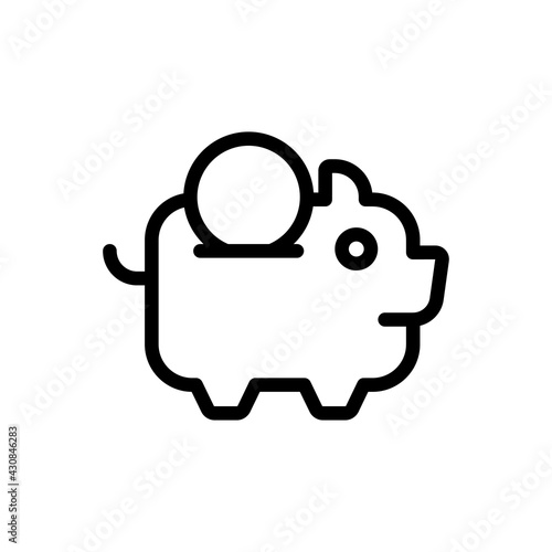 Piggy Bank vector solid icon. banking and finance symbol eps 10 file