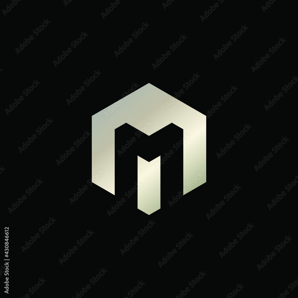 Hexagon Shape Logo with Letter M Hexagon Shape Logo with Letter M