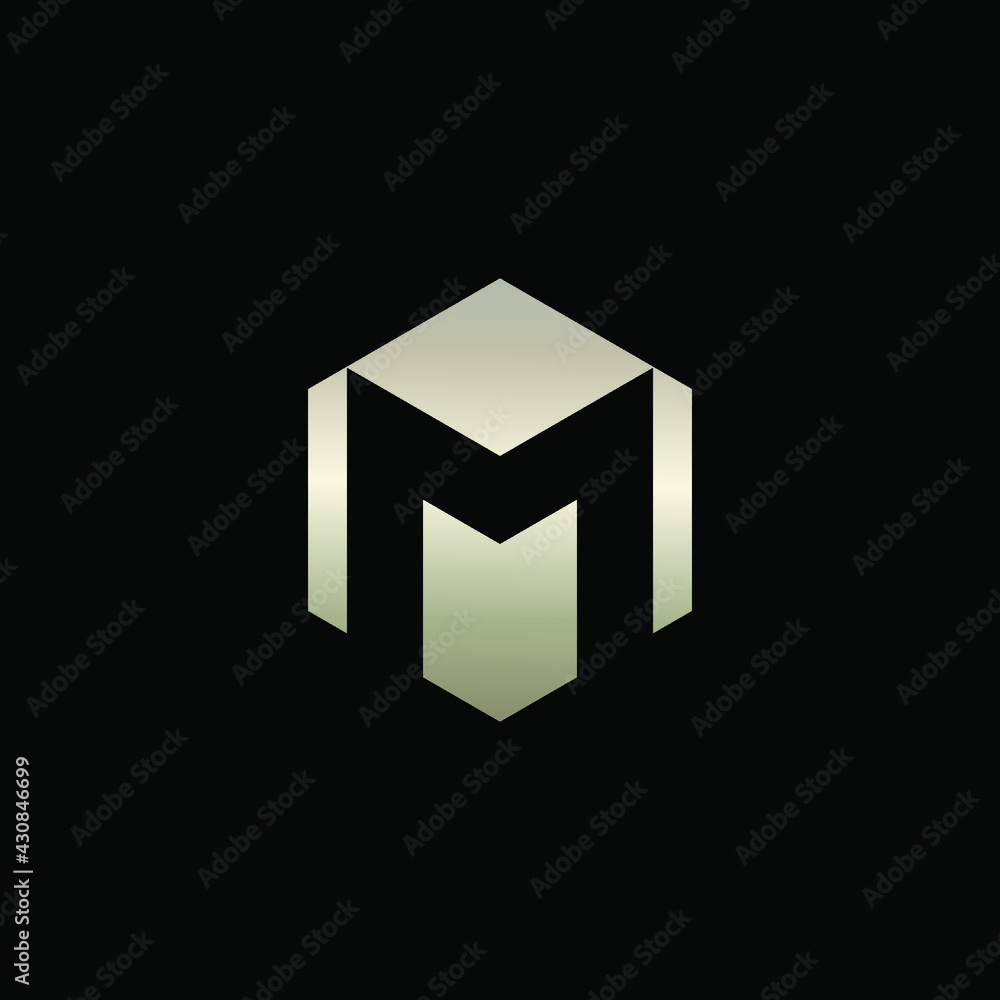 Hexagon Shape Logo with Letter M Hexagon Shape Logo with Letter M