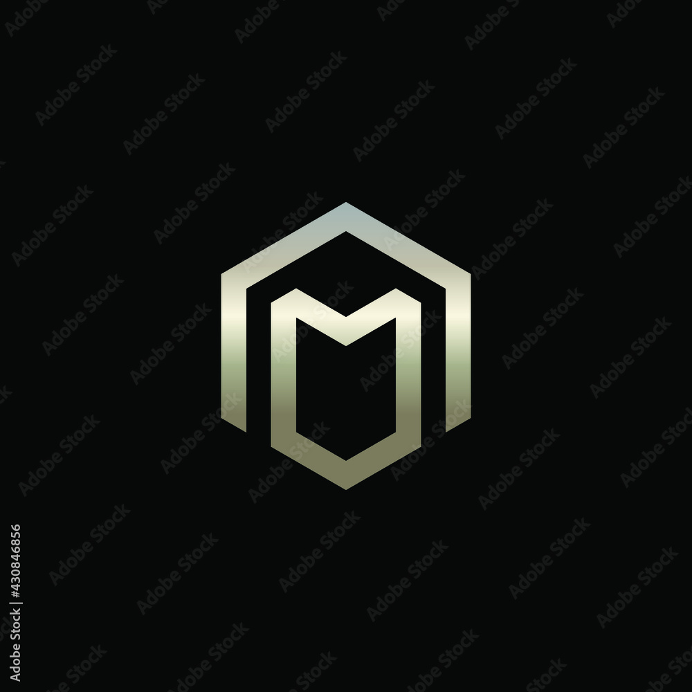 Hexagon Shape Logo with Letter M Hexagon Shape Logo with Letter M