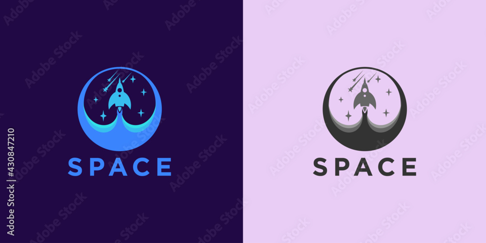 illustration Rocket launch logo vector template illustration Rocket launch logo vector template