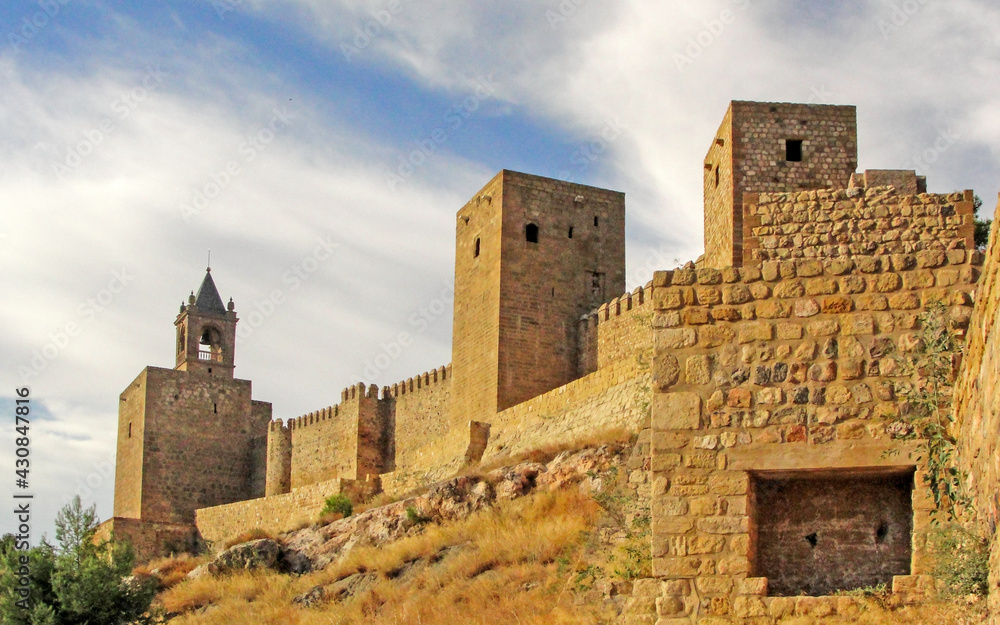 Walls of the citadel of Antequera, Malaga, Andalusia, Spain