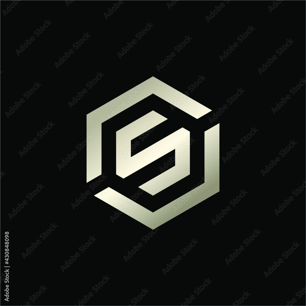 Hexagon Shape Logo with Letter S Hexagon Shape Logo with Letter S