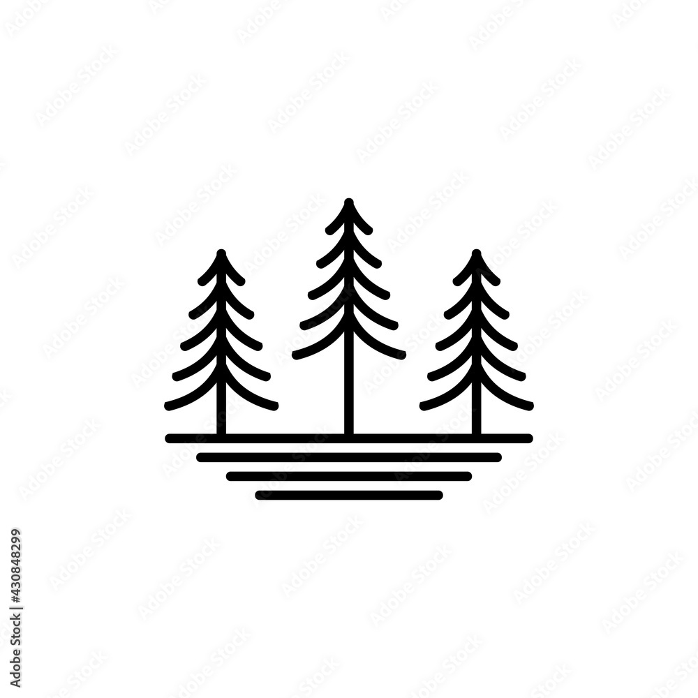Fototapeta premium pine tree logo vector design template