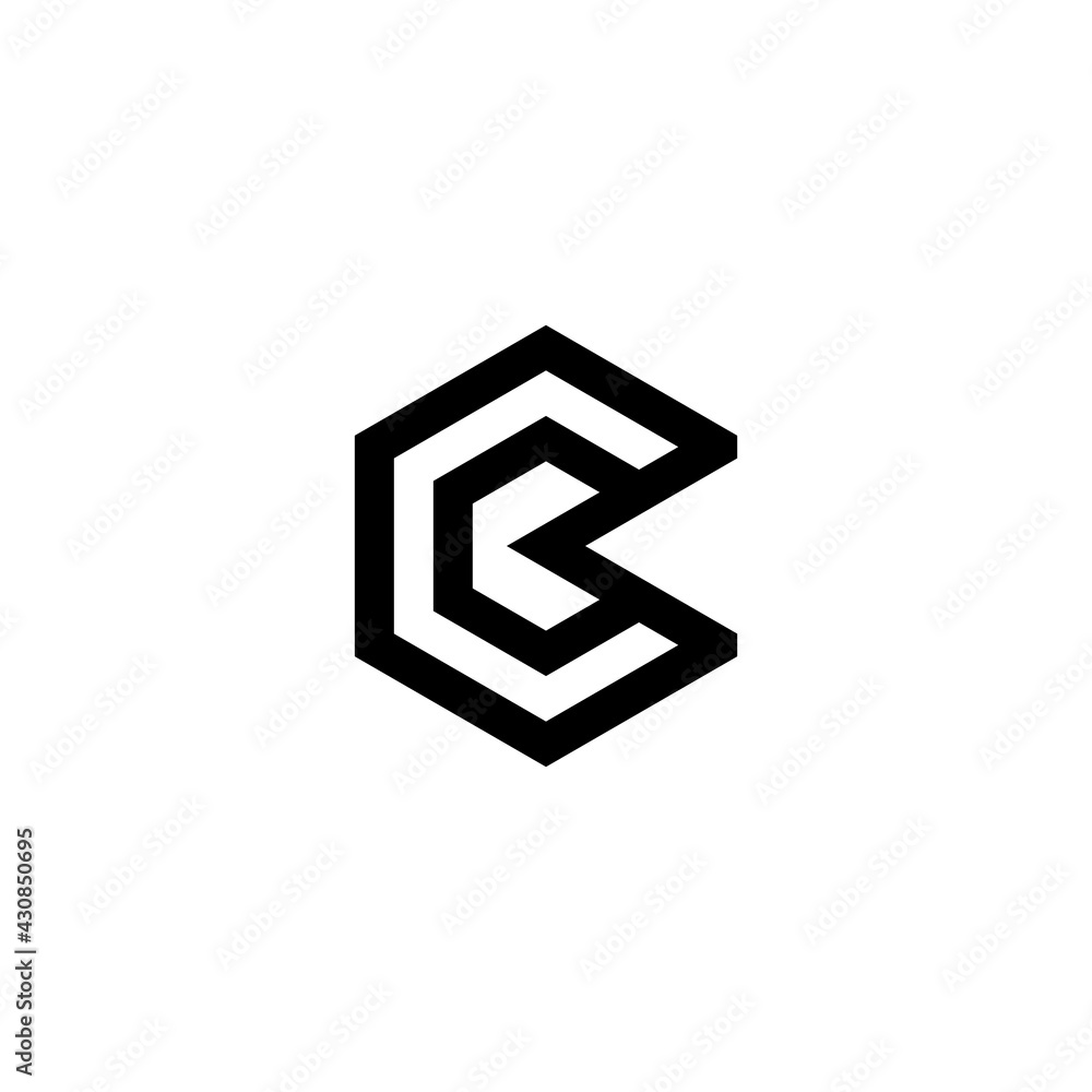 Initial letter C logo vector monogram line Initial letter C logo vector monogram line