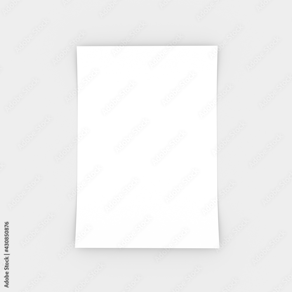 3d A4 format paper with shadows on white background. 3d A4 format paper with shadows on white background.