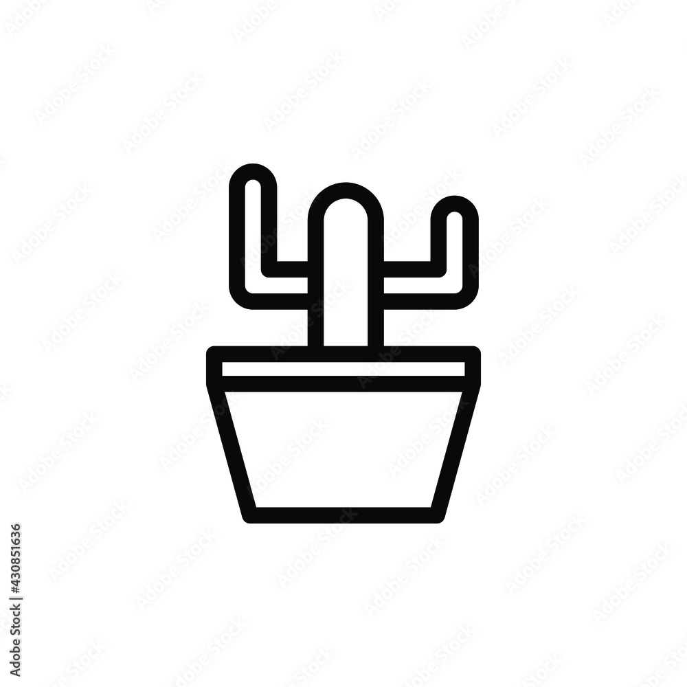 cactus line icon vector illustration cactus line icon vector illustration