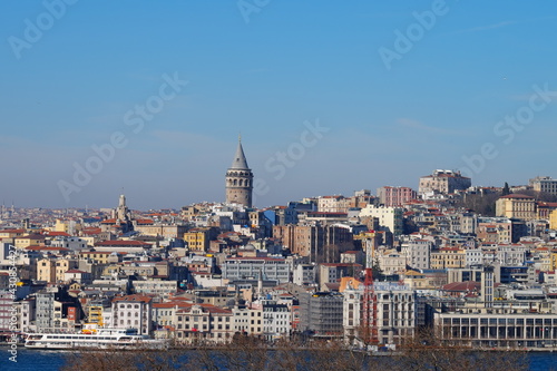 galata tower view and the Bosphorus