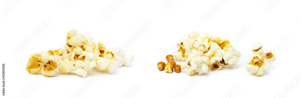 Fresh popcorn isolated on a white background Fresh popcorn isolated on a white background