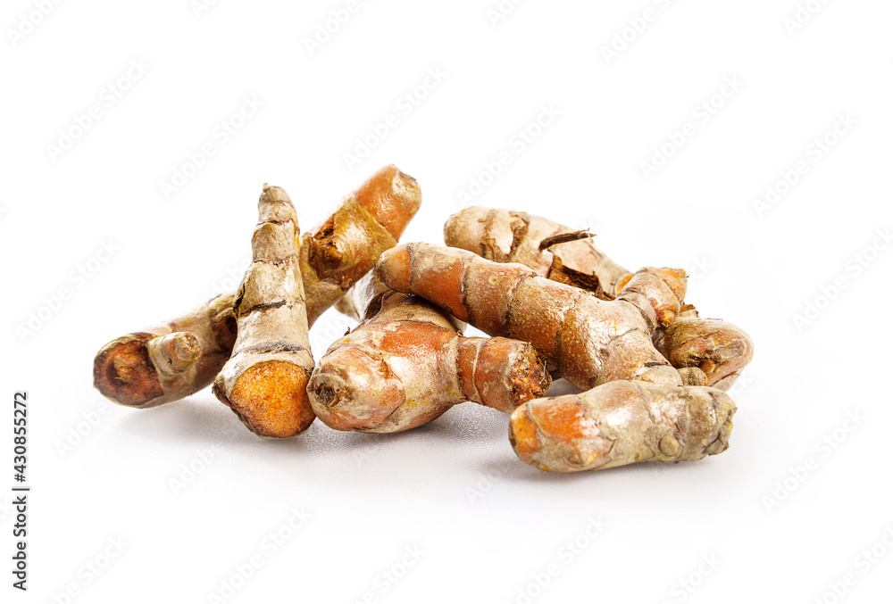 Turmeric or Curcuma longa Linn isolated on white background. Turmeric or Curcuma longa Linn isolated on white background.