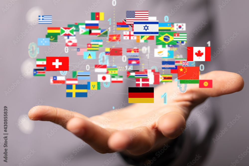 international counties flags - 3D realistic. international counties flags - 3D realistic.