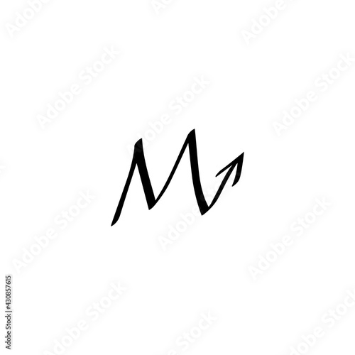 Arrow icon in a trendy flat style, isolated on a white background. Arrow symbol for your website design, logo, app, user interface.