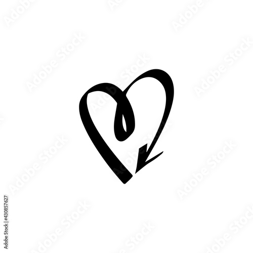 Arrow icon in a trendy flat style, isolated on a white background. Arrow symbol for your website design, logo, app, user interface.