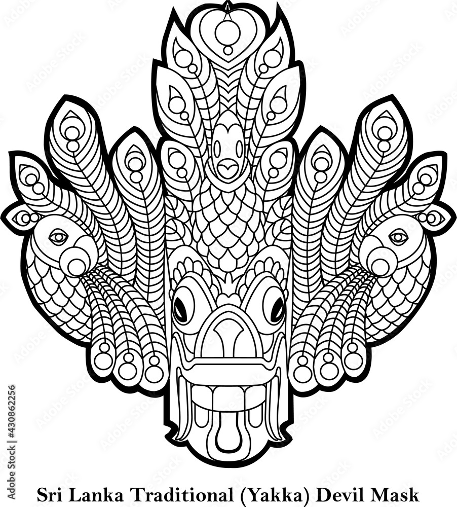 Obraz premium Sri Lanka Traditional Devil Mask 