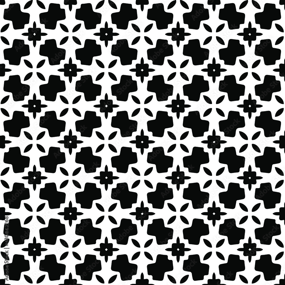 Geometric vector pattern with triangular elements. Seamless abstract ornament for wallpapers and backgrounds. Black and white colors. Geometric vector pattern with triangular elements. Seamless abstract ornament for wallpapers and backgrounds. Black and white colors.