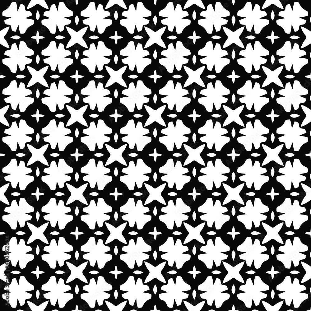 Geometric vector pattern with triangular elements. Seamless abstract ornament for wallpapers and backgrounds. Black and white colors. Geometric vector pattern with triangular elements. Seamless abstract ornament for wallpapers and backgrounds. Black and white colors.