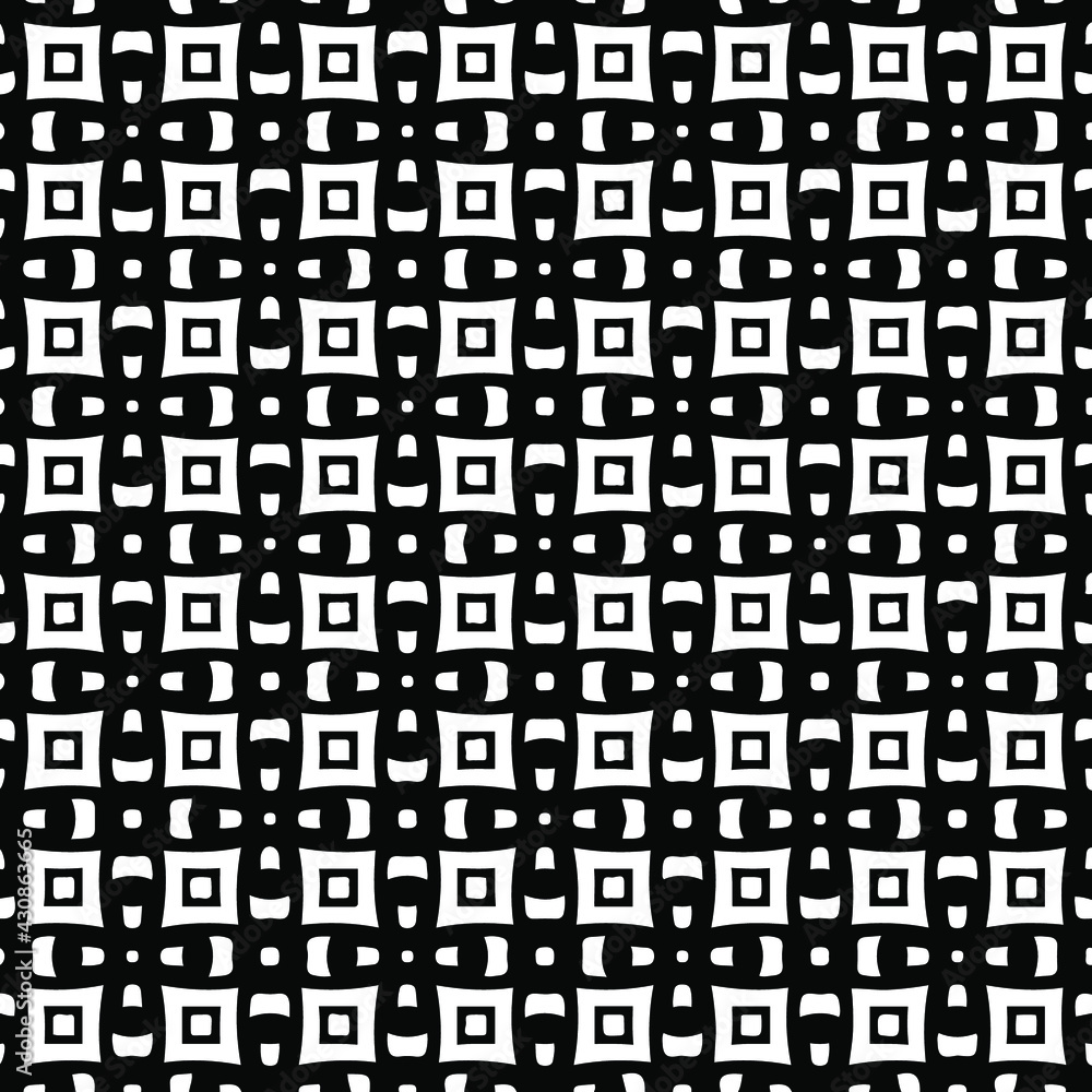Geometric vector pattern with triangular elements. Seamless abstract ornament for wallpapers and backgrounds. Black and white colors. Geometric vector pattern with triangular elements. Seamless abstract ornament for wallpapers and backgrounds. Black and white colors.