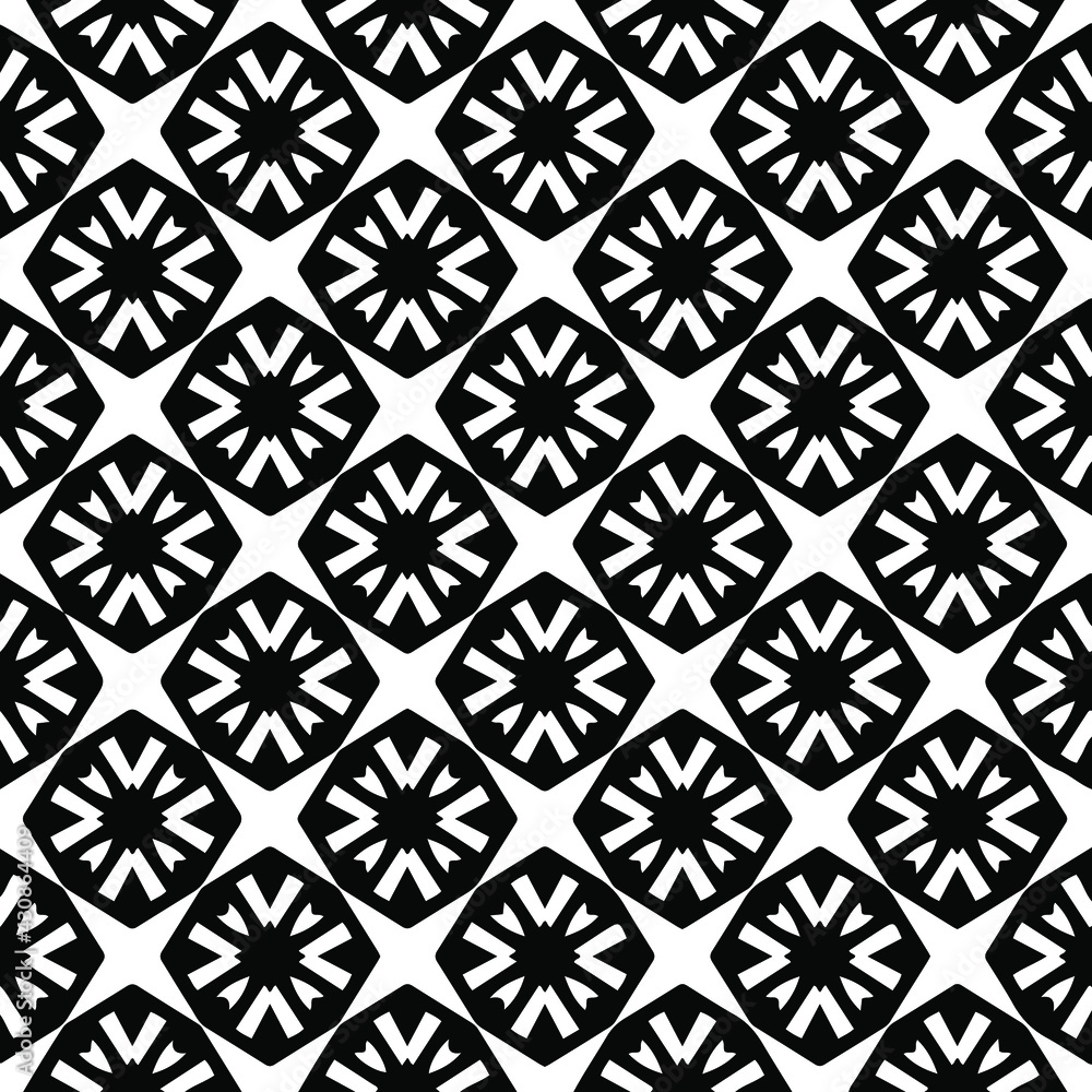 Geometric vector pattern with triangular elements. Seamless abstract ornament for wallpapers and backgrounds. Black and white colors. Geometric vector pattern with triangular elements. Seamless abstract ornament for wallpapers and backgrounds. Black and white colors.