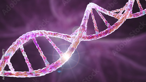 Obraz na plátně Genetic mutation, conceptual 3D illustration