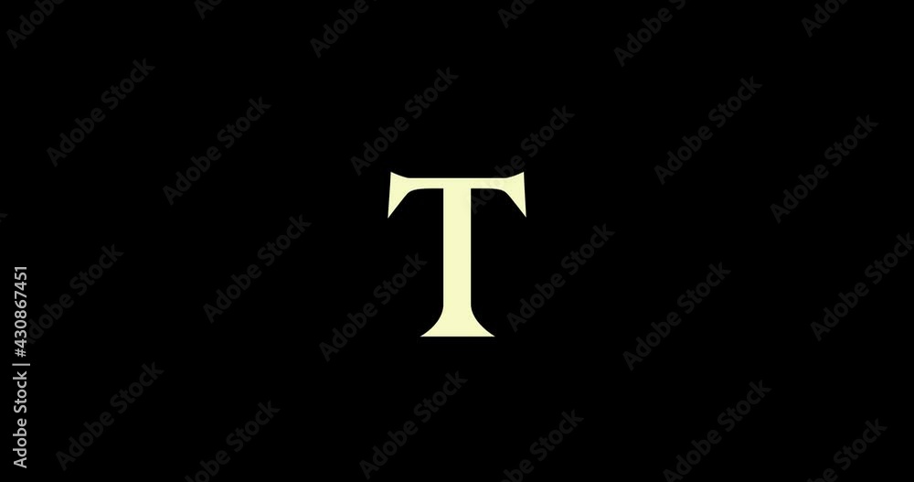 Animation of logo design. Luxury monogram. Round Emblem rotates. Capital letter T. Falling crown. Drawn ribbon. Art template in motion. Animation of logo design. Luxury monogram. Round Emblem rotates. Capital letter T. Falling crown. Drawn ribbon. Art template in motion.