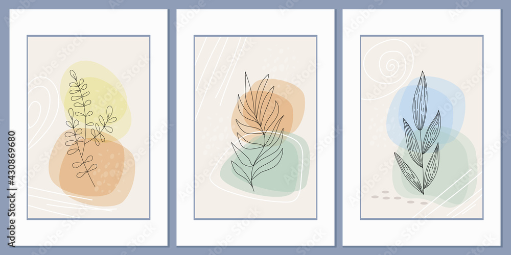 Linear drawing of a plant. Contour field grass on the background of abstract geometric shapes and lines. Boho minimalism. Vector wall art for postcards, wall art, interior card Linear drawing of a plant. Contour field grass on the background of abstract geometric shapes and lines. Boho minimalism. Vector wall art for postcards, wall art, interior card