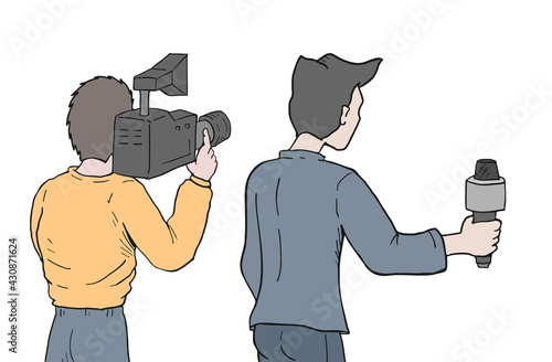 Reporters draw deisgn