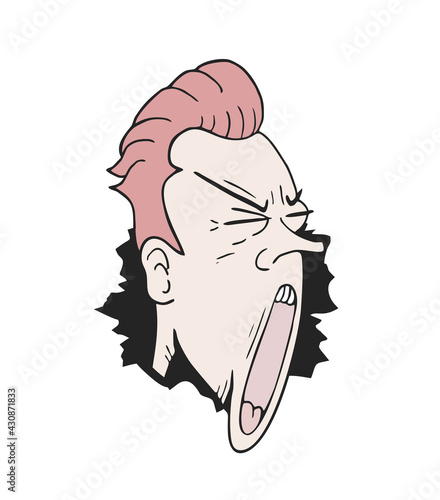 Angry man expression
