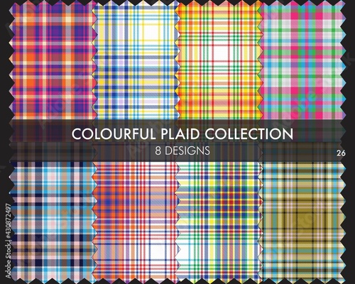 Colourful Plaid textured Seamless Pattern Collection