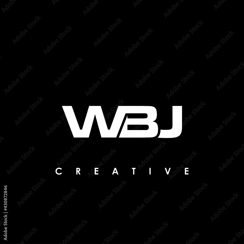 WBJ Letter Initial Logo Design Template Vector Illustration