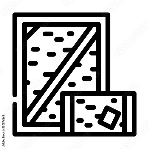 wooden box wholesale line icon vector. wooden box wholesale sign. isolated contour symbol black illustration