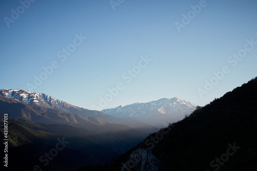 mountains in the morning