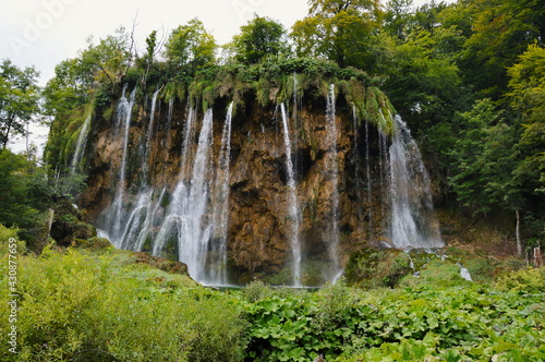 Waterfalls of Plitvice Lakes in Croatia.