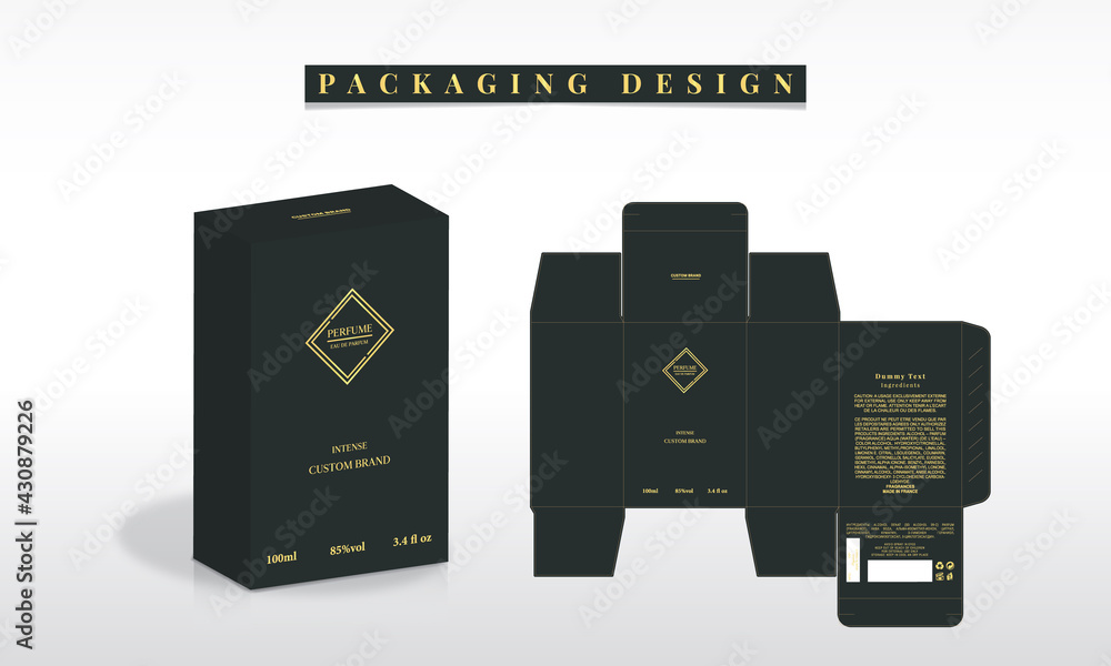 Packaging Box Design Vector Collection of design elements, labels ...