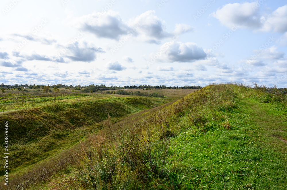 Remains of the ramparts, Staritsa, Tver region, Russian Federation, September 20, 2020 Remains of the ramparts, Staritsa, Tver region, Russian Federation, September 20, 2020