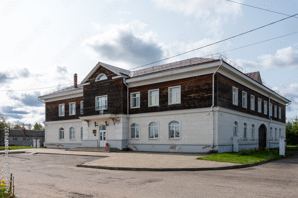 The building of the Staritsa Museum of Local Lore, Staritsa, Tver region, Russian Federation, September 20, 2020 The building of the Staritsa Museum of Local Lore, Staritsa, Tver region, Russian Federation, September 20, 2020