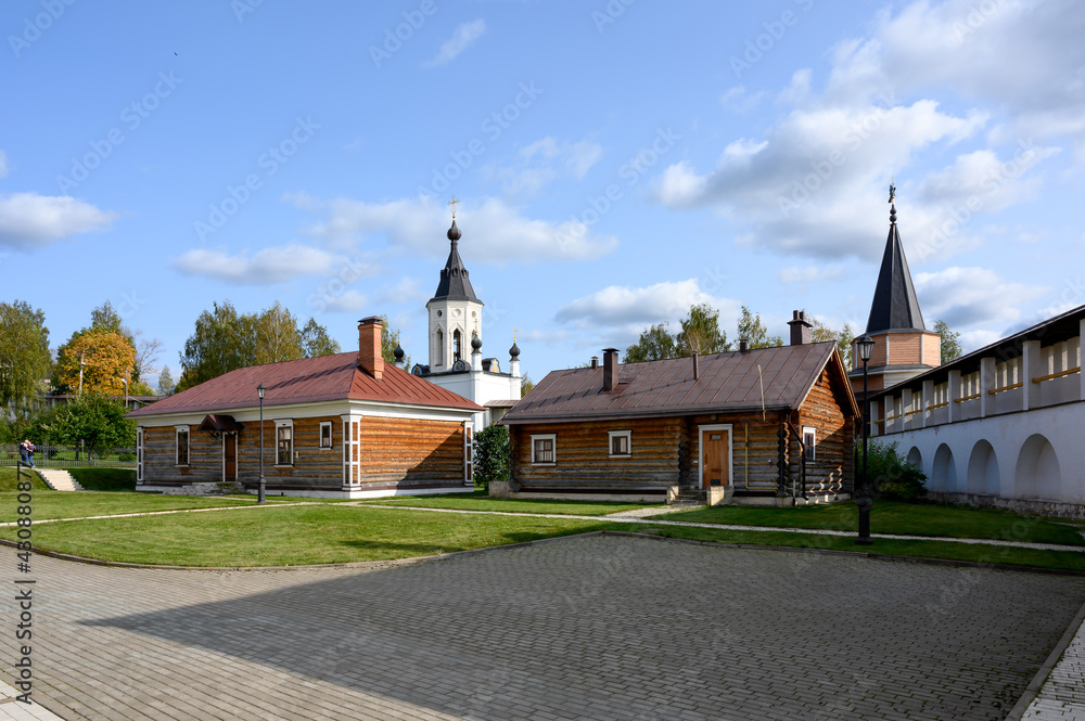 On the territory of the Staritsky Holy Dormition Monastery, Staritsa, Tver region, Russian Federation, September 20, 2020