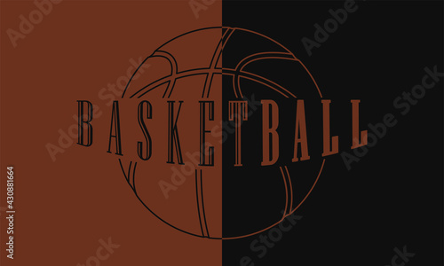 Colored basketball poster