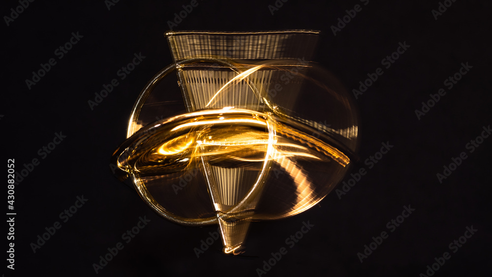 Abstract Metallic Image Caused by the Spinning of a Golden Gyroscope Abstract Metallic Image Caused by the Spinning of a Golden Gyroscope