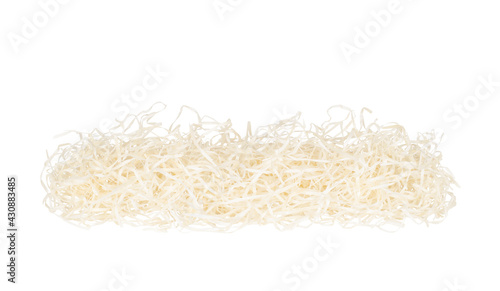 Straw packing material. Isolated on white background. photo