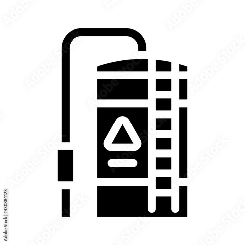 industrial tank biogas glyph icon vector. industrial tank biogas sign. isolated contour symbol black illustration