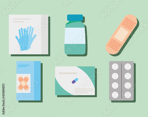 pharmacy icon set