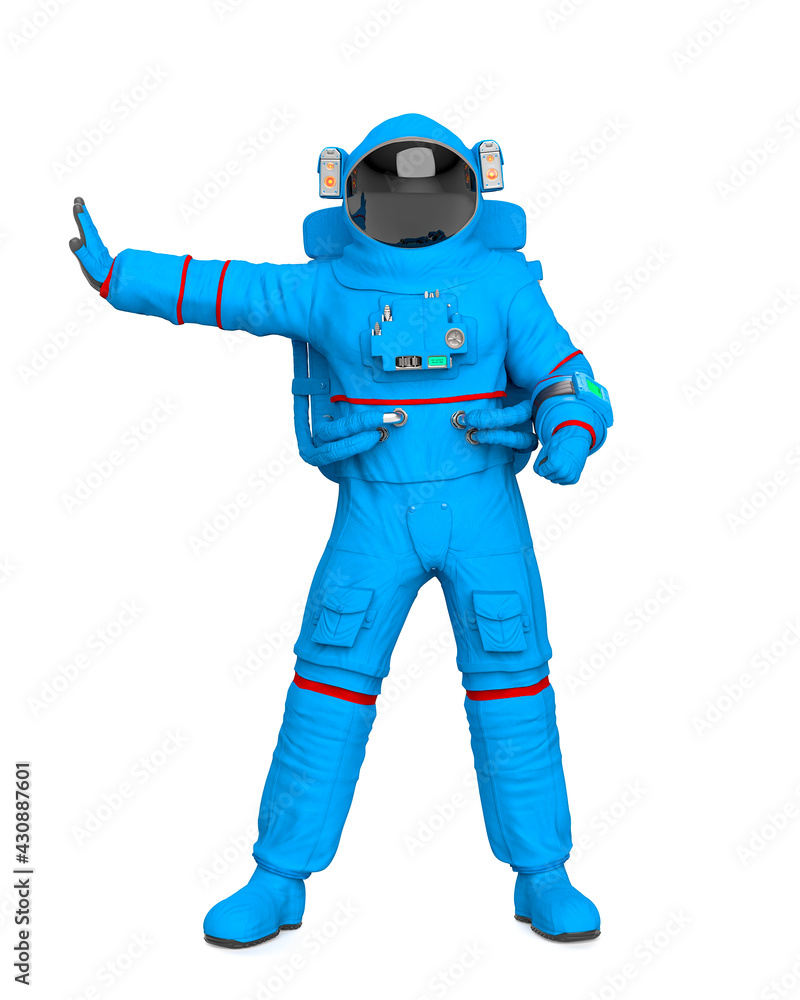astronaut is saying stop there on white background astronaut is saying stop there on white background