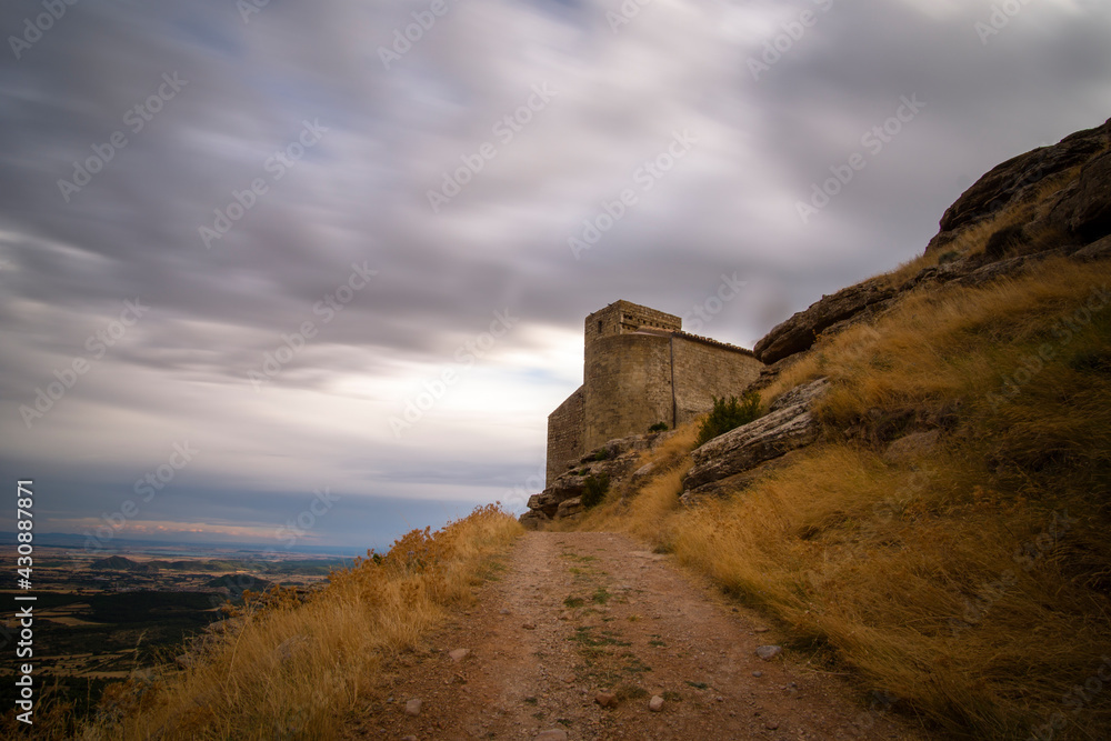 View from Marcuello castle in Sarsamarcuello Loarre Huesca Aragon Spain