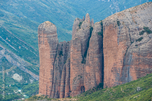 View from Marcuello castle in Sarsamarcuello Loarre Huesca Aragon Spain photo