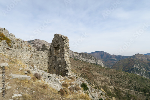Ruins of Rocca Sparviera, a ghost village located in the Alpes-Maritimes, France © jonas