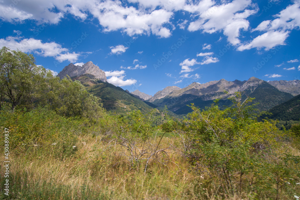 Formigal Huesca Aragon Spain on August 20, 2020, the ski resort in summer Formigal Huesca Aragon Spain on August 20, 2020, the ski resort in summer