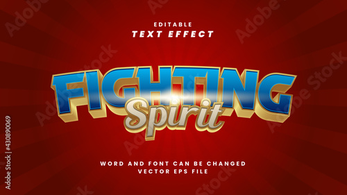 Fighting spirit text effect